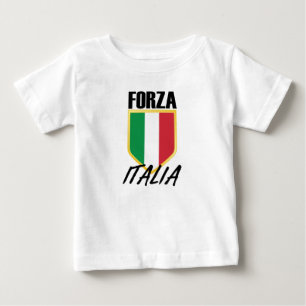 T-shirt Pour Bébé Drapeau italien Forza Italia Football