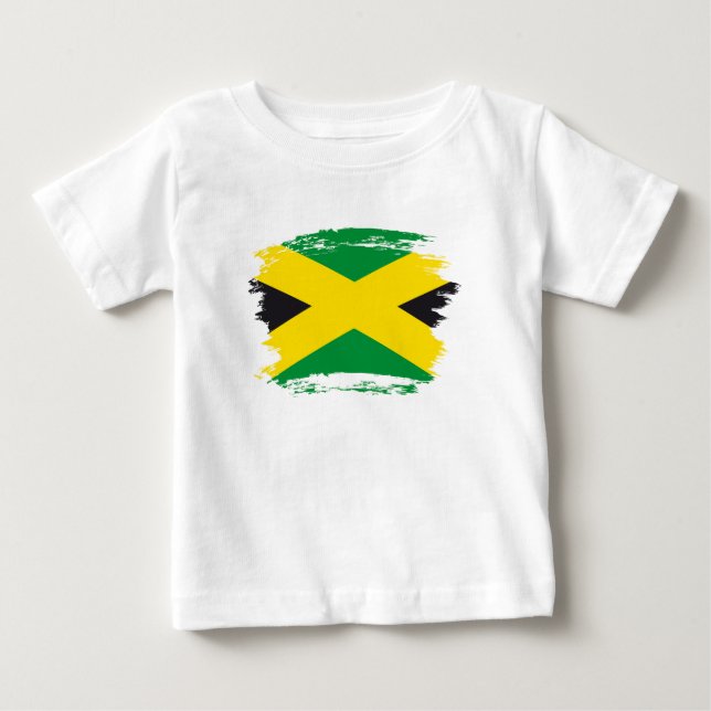 T-shirt Pour Bébé Drapeau jamaïcain (Devant)