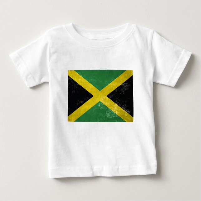 T-shirt Pour Bébé Drapeau jamaïcain (Devant)