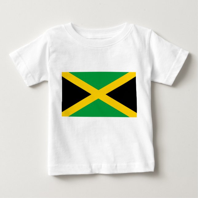T-shirt Pour Bébé Drapeau jamaïcain (Devant)