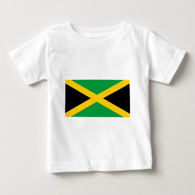 T-shirt Pour Bébé Drapeau jamaïcain - Drapeau jamaïcain (Devant)