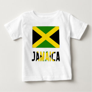 T-shirt Pour Bébé Drapeau jamaïcain et Jamaïque