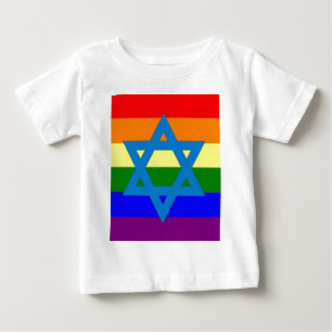 T-shirt Pour Bébé Drapeau juif de gay pride