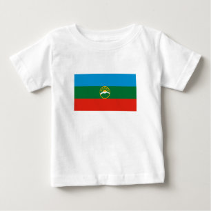 T-shirt Pour Bébé Drapeau Karachay Cherkessia