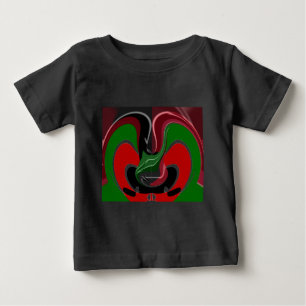 T-shirt Pour Bébé Drapeau Kényan en effervescence : un art moderne d