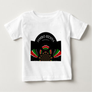 T-shirt Pour Bébé Drapeau kényan inspiré Jambo Welcome Design Art