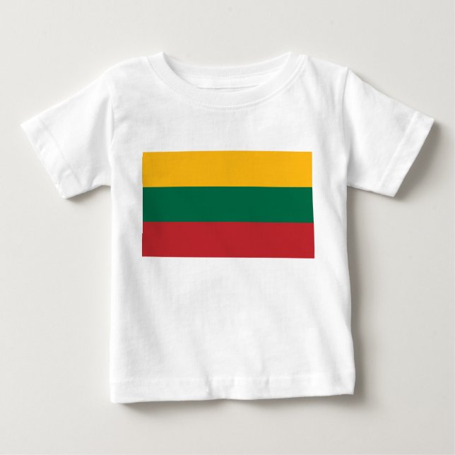 T-shirt Pour Bébé Drapeau lituanien (Devant)