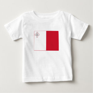 T-shirt Pour Bébé Drapeau Malte