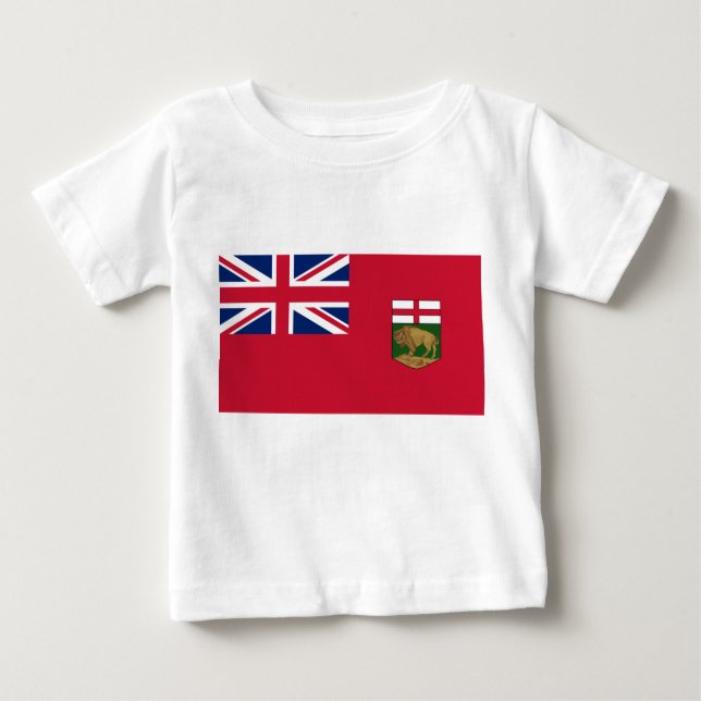 T-shirt Pour Bébé Drapeau Manitoba (Devant)