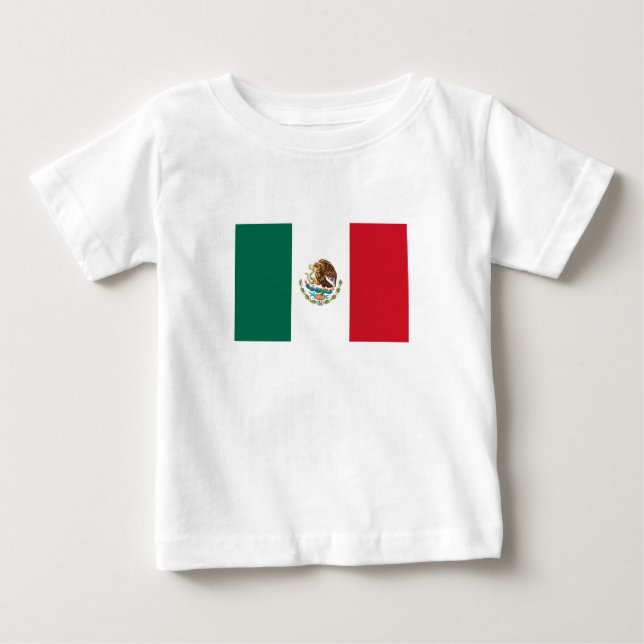 T-shirt Pour Bébé Drapeau mexicain (Devant)