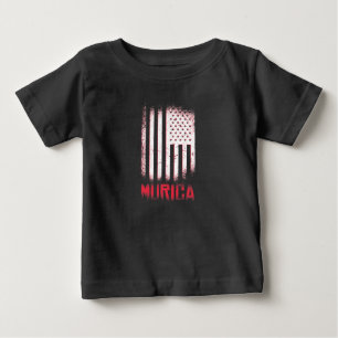 T-shirt Pour Bébé Drapeau Murica USA