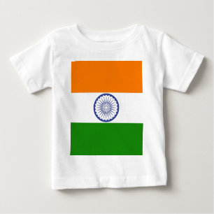 T-shirt Pour Bébé Drapeau national de l'Inde Ashoka Chakra