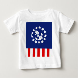 T-shirt Pour Bébé Drapeau nautical américain du yacht