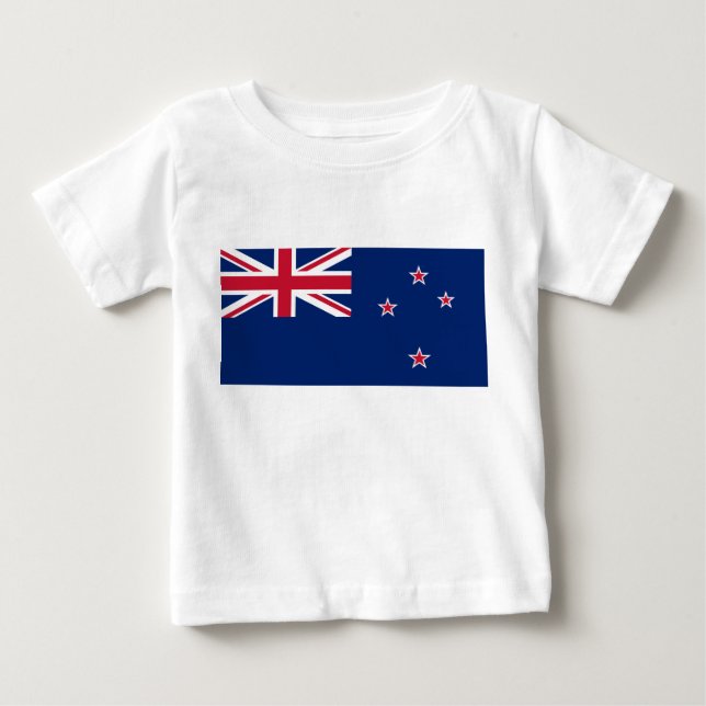 T-shirt Pour Bébé Drapeau néo-zélandais (Devant)
