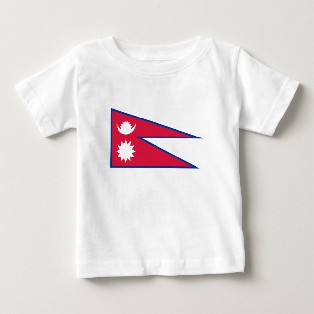 T-shirt Pour Bébé Drapeau népalais (Devant)