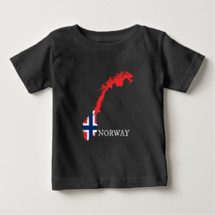 T-shirt Pour Bébé Drapeau Norvège - Norvège