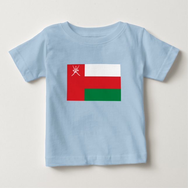 T-shirt Pour Bébé Drapeau Oman (Devant)