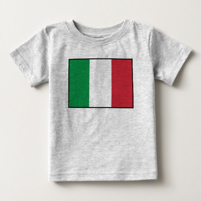 T-shirt Pour Bébé Drapeau ordinaire de l'Italie (Devant)