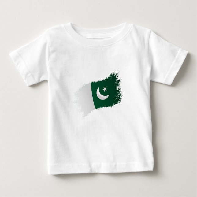 T-shirt Pour Bébé Drapeau pakistanais Indépendance du Pakistan (Devant)