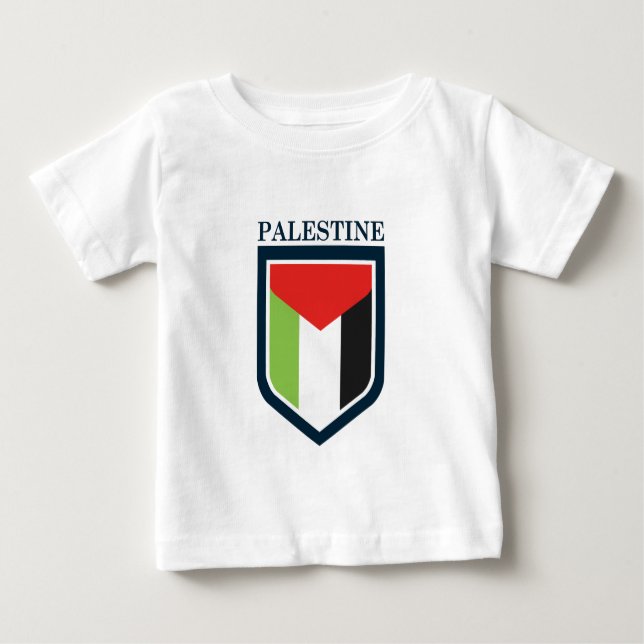 T-shirt Pour Bébé Drapeau palestinien (Devant)
