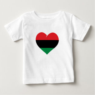 T-shirt Pour Bébé Drapeau panafricain cœur Afro Américain Histoire n