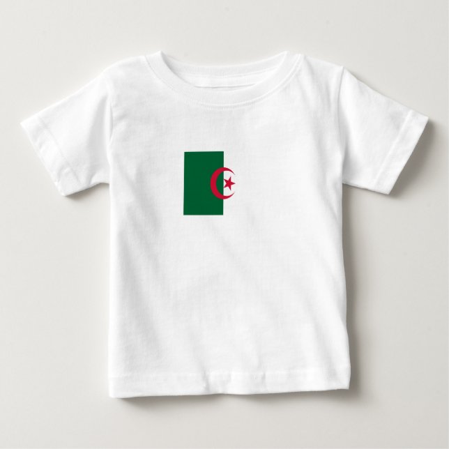 T-shirt Pour Bébé Drapeau patriotique algérien (Devant)