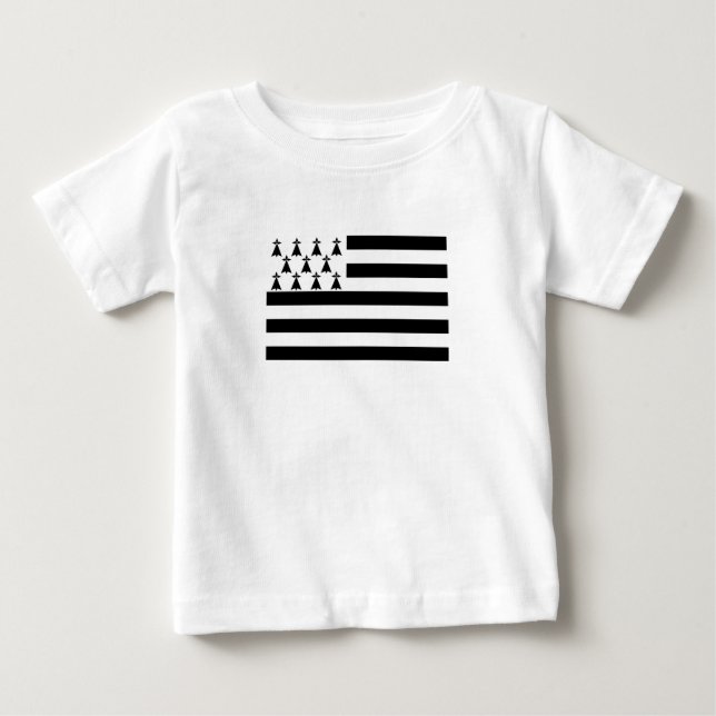 T-shirt Pour Bébé Drapeau patriotique de Bretagne (Devant)