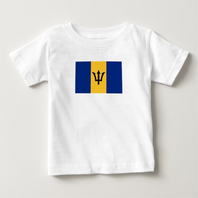 T-shirt Pour Bébé Drapeau patriotique de la Barbade (Devant)
