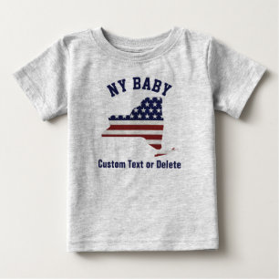 T-shirt Pour Bébé Drapeau patriotique   de New York   Etats-Unis