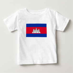 T-shirt Pour Bébé Drapeau patriotique du Cambodge