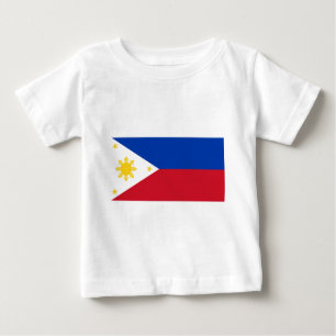 T-shirt Pour Bébé Drapeau philippin, drapeau national d'îles