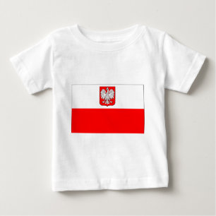 T-shirt Pour Bébé Drapeau polonais avec Eagle