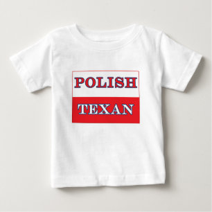 T-shirt Pour Bébé Drapeau polonais de la Pologne texane