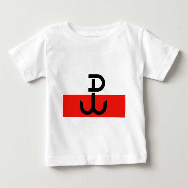 T-shirt Pour Bébé Drapeau polonais de résistance (Devant)