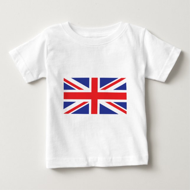 T-shirt Pour Bébé Drapeau Royaume-Uni/Union Jack (Devant)