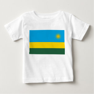 T-shirt Pour Bébé Drapeau rwandais (Rwanda) (Pays africain)