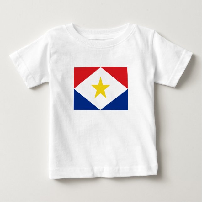 T-shirt Pour Bébé Drapeau Saba (Devant)