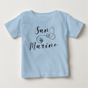T-shirt Pour Bébé Drapeau Saint-Marin En Coeur