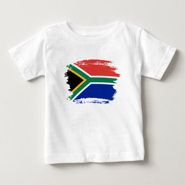 T-shirt Pour Bébé drapeau sud-africain (Devant)