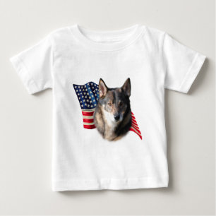 T-shirt Pour Bébé Drapeau suédois Vallhund