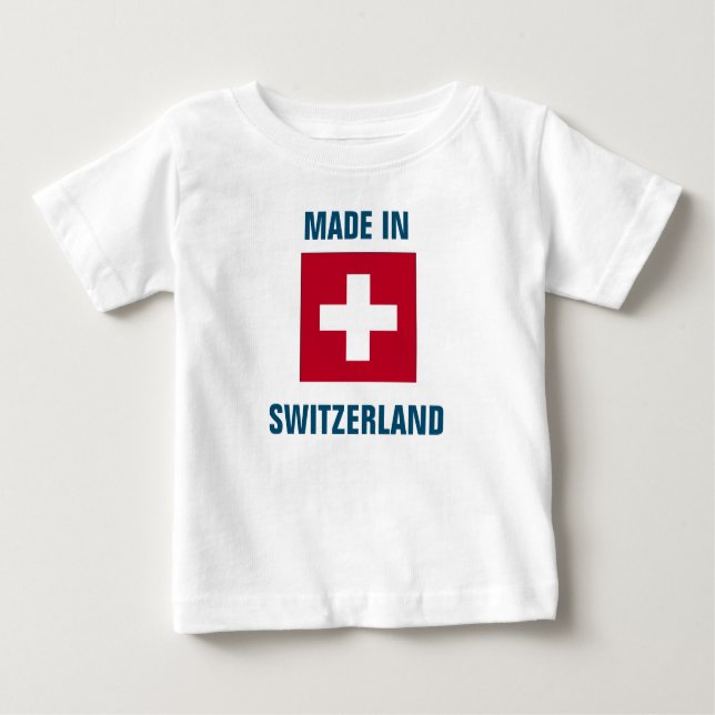 T-shirt Pour Bébé Drapeau suisse (Devant)