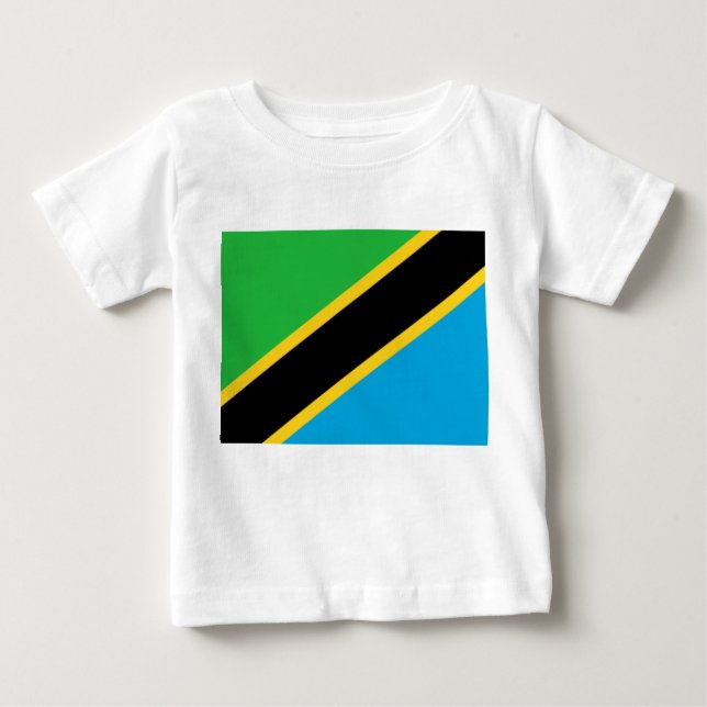 T-shirt Pour Bébé Drapeau tanzanien (Devant)
