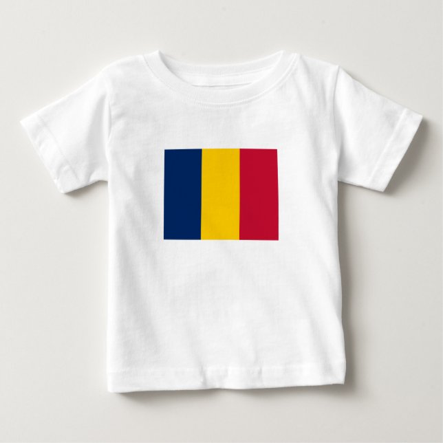 T-shirt Pour Bébé Drapeau Tchad (Devant)