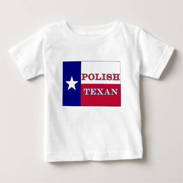 T-shirt Pour Bébé Drapeau texan polonais (Devant)