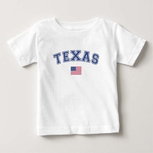 T-shirt Pour Bébé Drapeau Texas State USA (Devant)