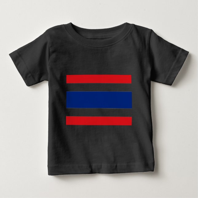 T-shirt Pour Bébé Drapeau Thaïlande (Devant)