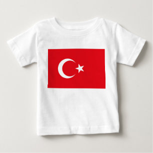 T-shirt Pour Bébé Drapeau turc (Turquie)