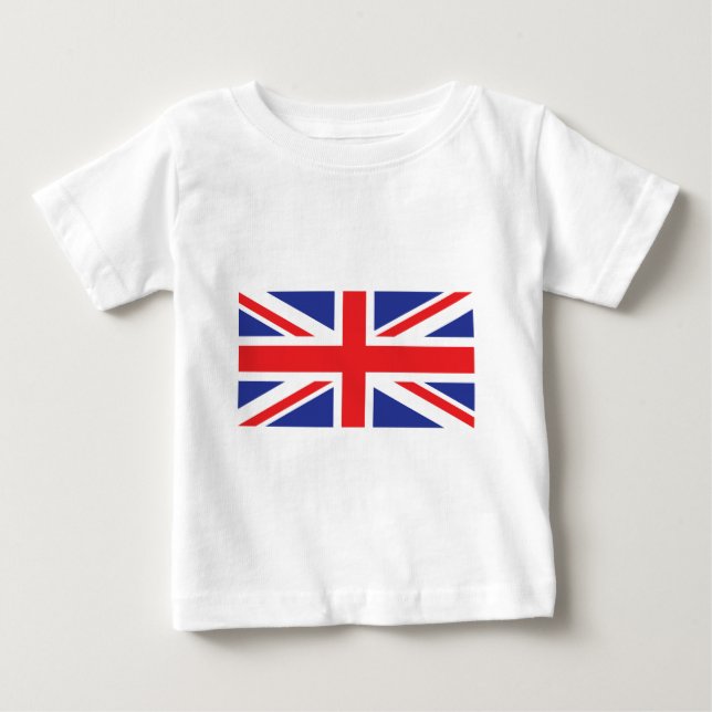 T-shirt Pour Bébé Drapeau Union Jack UK (Devant)