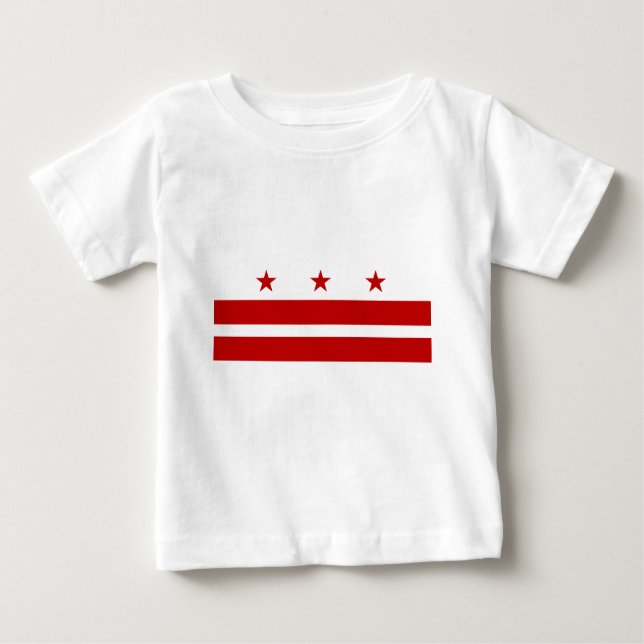 T-shirt Pour Bébé Drapeau Washington DC (Devant)