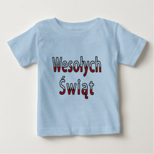 T-shirt Pour Bébé Drapeau Wesolych Swiat